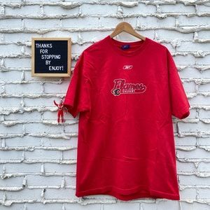 Vintage 90s Calgary Flames Reebok Red NHL Team Shirt
